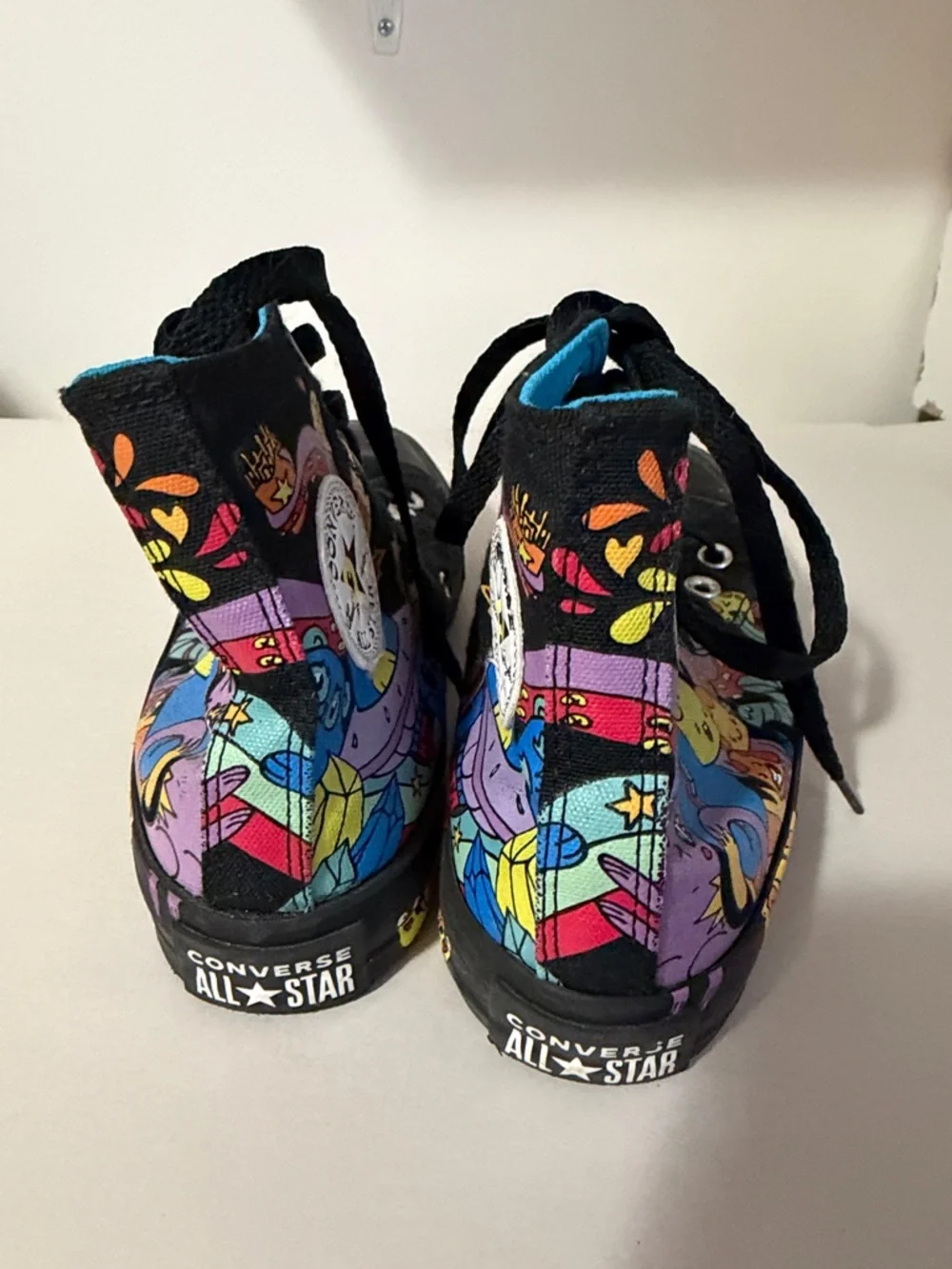 Converse Kids Black Multicolor High-Top Sneakers - Picture 4 of 6